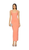 Good American Scuba Modern Tank Maxi Dress In Coral