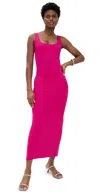 Good American Scuba Modern Tank Maxi Dress Fuchsia002 In Fuschia