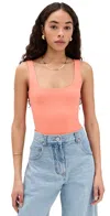 Good American Scuba Modern Tank Thong Bodysuit Coral002