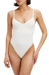 Good American Scuba Show Off One-piece Swimsuit In Ivory