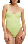 Good American Good Scuba Show-off One-piece Swimsuit In Key Lime