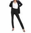 Good American Scuba Slim Flare Pants In Black In Black