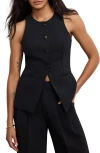 Good American Luxe Suiting Sculpted Vest In Black001