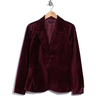 Good American Sculpted Velvet Blazer In Burgundy