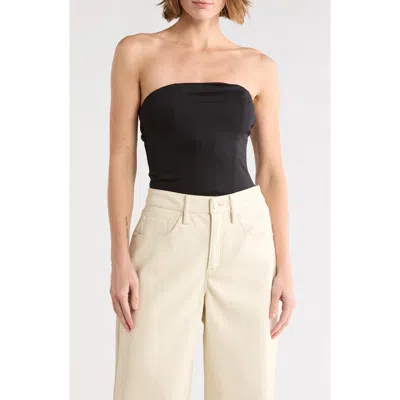 Good American Sculpting Corset Strapless Bodysuit In Black