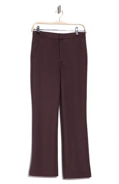 Good American Sculpting Cropped Straight Leg Trousers In Purple