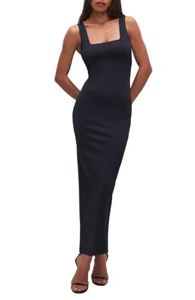 Good American Sculpting Modern Tank Maxi Dress In Black
