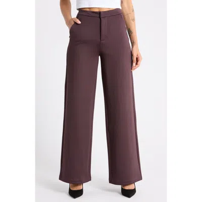 Good American Sculpting Wide Leg Pants In Purple