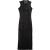 Good American Sequin Fishnet Cover-up Maxi Dress In Black