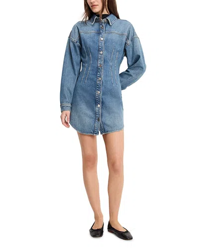 Good American Shaped Denim Dress In Blue