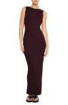GOOD AMERICAN GOOD AMERICAN SHINE SCOOP BACK RIB MAXI SWEATER DRESS