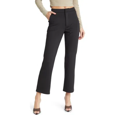 GOOD AMERICAN GOOD AMERICAN SHINY CROP SCUBA KNIT TROUSERS
