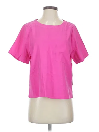 Pre-owned Good American Short Sleeve Blouse In Pink