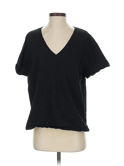 Pre-owned Good American Short Sleeve T-shirt In Black