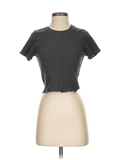 Pre-owned Good American Short Sleeve T-shirt In Green