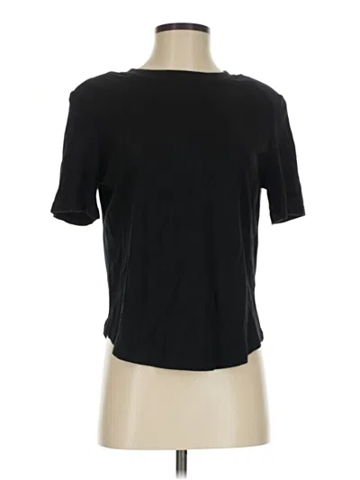 Pre-owned Good American Short Sleeve T-shirt In Black