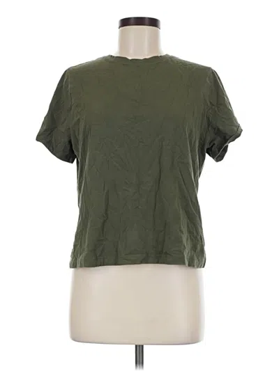 Pre-owned Good American Short Sleeve T-shirt In Green