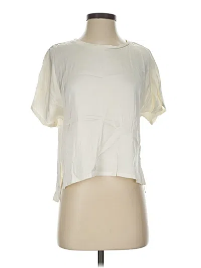 Pre-owned Good American Short Sleeve T-shirt In Ivory