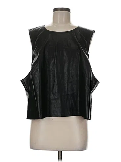 Pre-owned Good American Sleeveless Blouse In Black