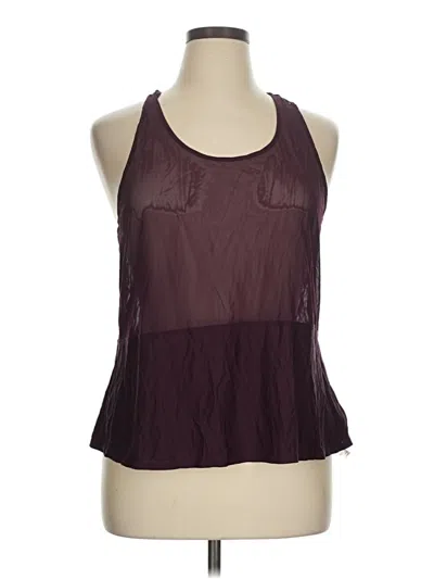 Pre-owned Good American Sleeveless Blouse In Burgundy