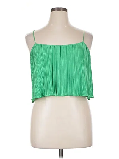 Pre-owned Good American Sleeveless Blouse In Green