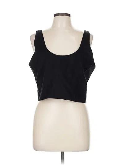 Pre-owned Good American Sleeveless Top Black Scoop Neck Tops