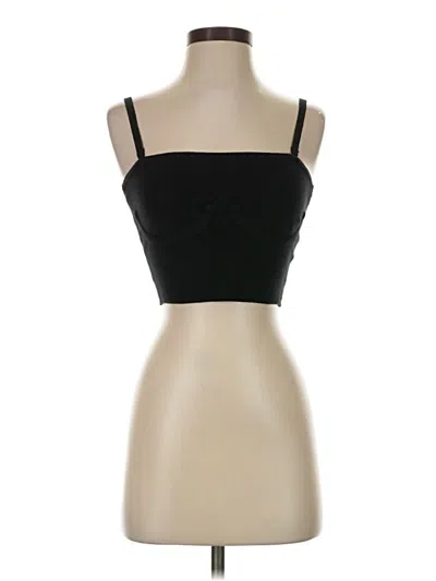 Pre-owned Good American Sleeveless Top Black Sweetheart Neckline Tops