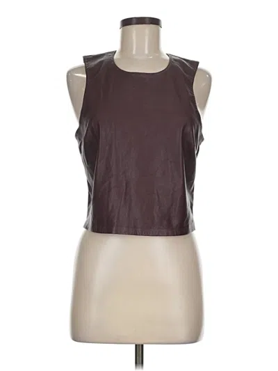 Pre-owned Good American Sleeveless Top Brown Halter Neckline Tops