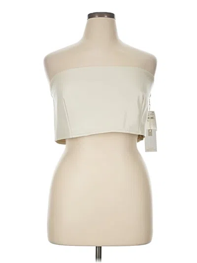 Pre-owned Good American Sleeveless Top Ivory Strapless Neckline Tops In White
