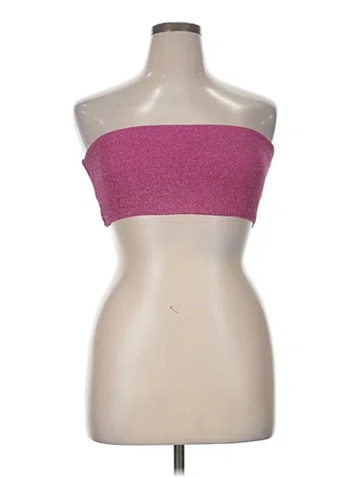 Pre-owned Good American Sleeveless Top Pink Strapless Neckline Tops