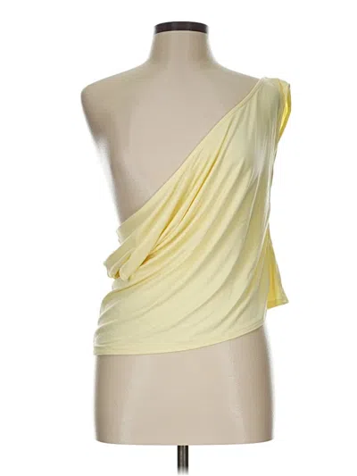Pre-owned Good American Sleeveless T-shirt In Yellow