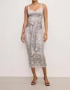 Good American Slinkey Jersey Ruched Midi Dress In Ssp Print