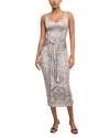 Good American Slinky Jersey Tie Waist Dress In Ssp Print001