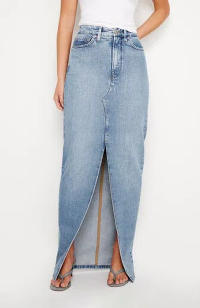 GOOD AMERICAN GOOD AMERICAN SLIT FRONT DENIM MAXI SKIRT