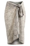 Good American Snakeskin Print Mesh Sarong In Snakeskin  Print