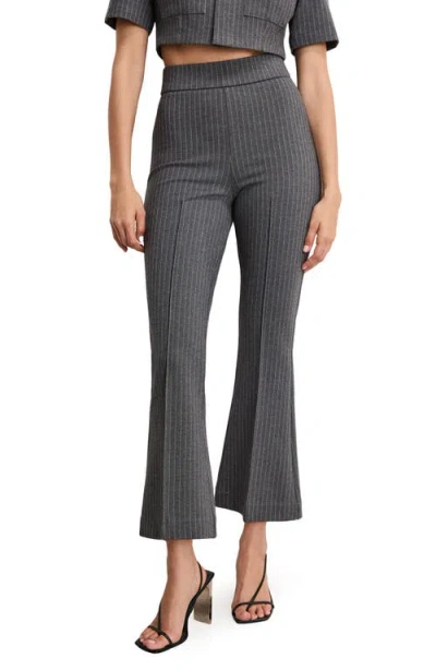 Good American Soft Ponte Kick Flare Ankle Pants In Black