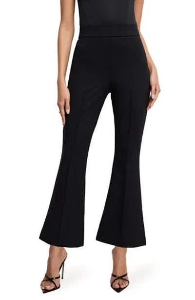 Good American Soft Stretch Kick Flare Ponte Pants In Black