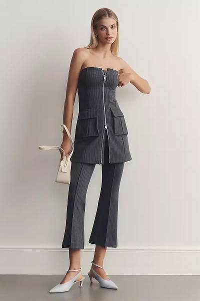 Good American Soft Stretch Ponte Mini Dress In Gray