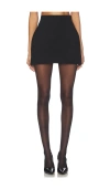 Good American Soft Stretch Ponte Mini Skirt In Black