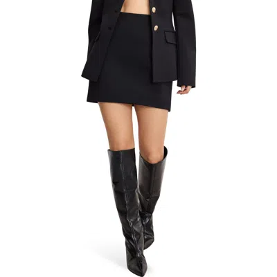 Good American Soft Stretch Ponte Miniskirt In Black001