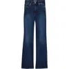 Good American Soft Tech Boot Cut Leg Jeans In Blue