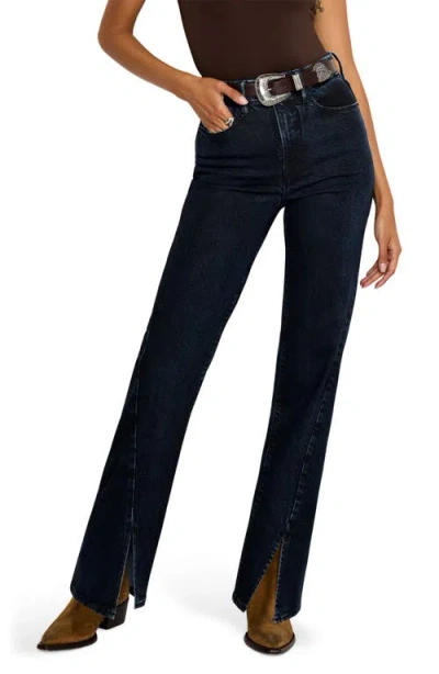 Good American Soft-tech Good Boy Step Hem High Waist Ankle Straight Leg Jeans In Indigo544