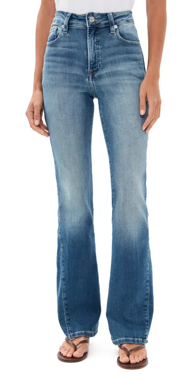 Good American Soft Tech Good Classic Bootcut Jeans Indigo1238 In White