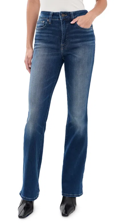 Good American Soft Tech Good Classic Bootcut Jeans Newcrest In Blue