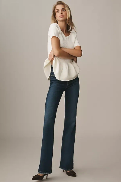Good American Soft Tech Good Classic High-rise Bootcut Jeans In Blue