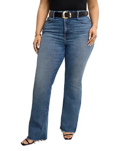 Good American Soft Tech Good Classic High Rise Bootcut Jeans In Indigo 863 In Indigo863