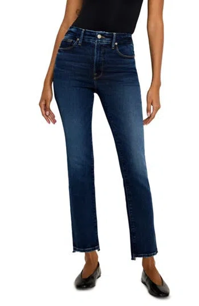 GOOD AMERICAN GOOD AMERICAN SOFT-TECH GOOD CLASSIC SLIM FIT STRAIGHT LEG JEANS