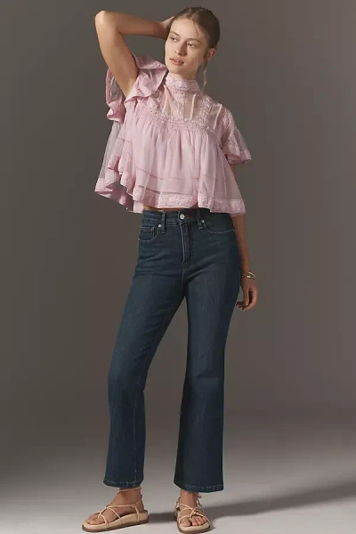 Good American Soft Tech Good Curve High Rise Straight Jeans In Blue