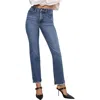 Good American Soft Tech Good Curve High Waist Ankle Straight Leg Jeans
