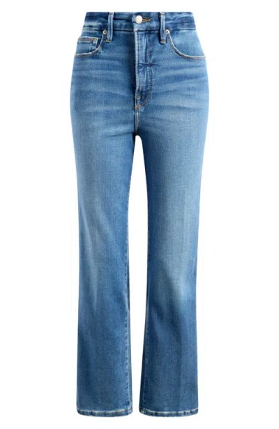 Good American Soft Tech Good Curve High Waist Straight Leg Jeans In Indigo856